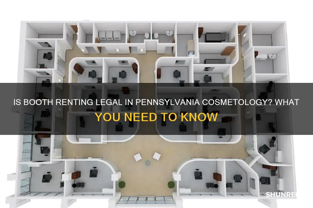 is it illegal to booth rent in pennsylvania cosmetology