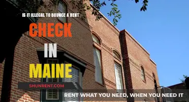 Is Bouncing a Rent Check in Maine Illegal? Legal Insights