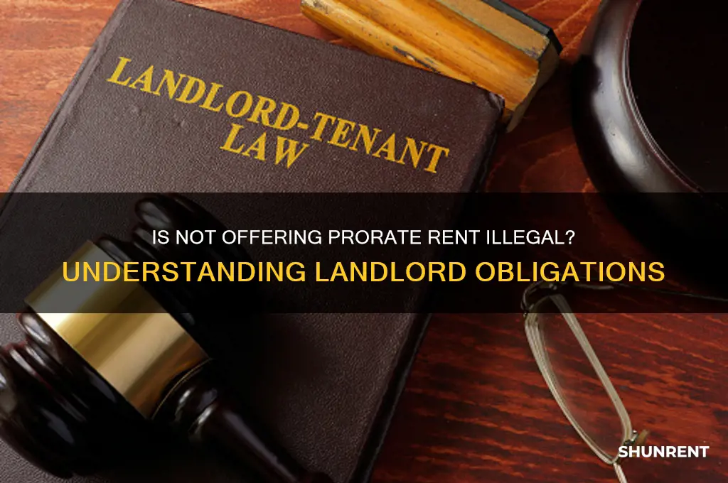 is it illegal to not offer prorate rent