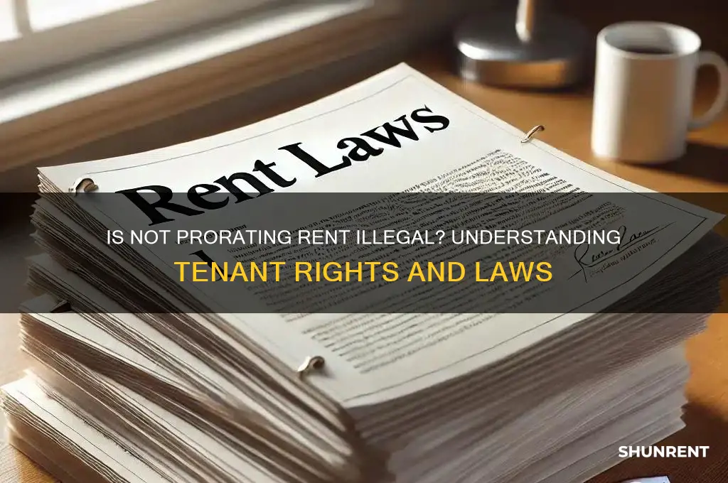 is it illegal to not prorate rent