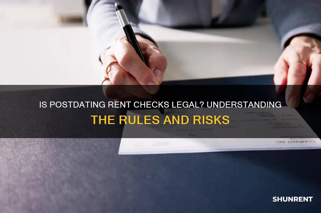 is it illegal to postdate rent checks