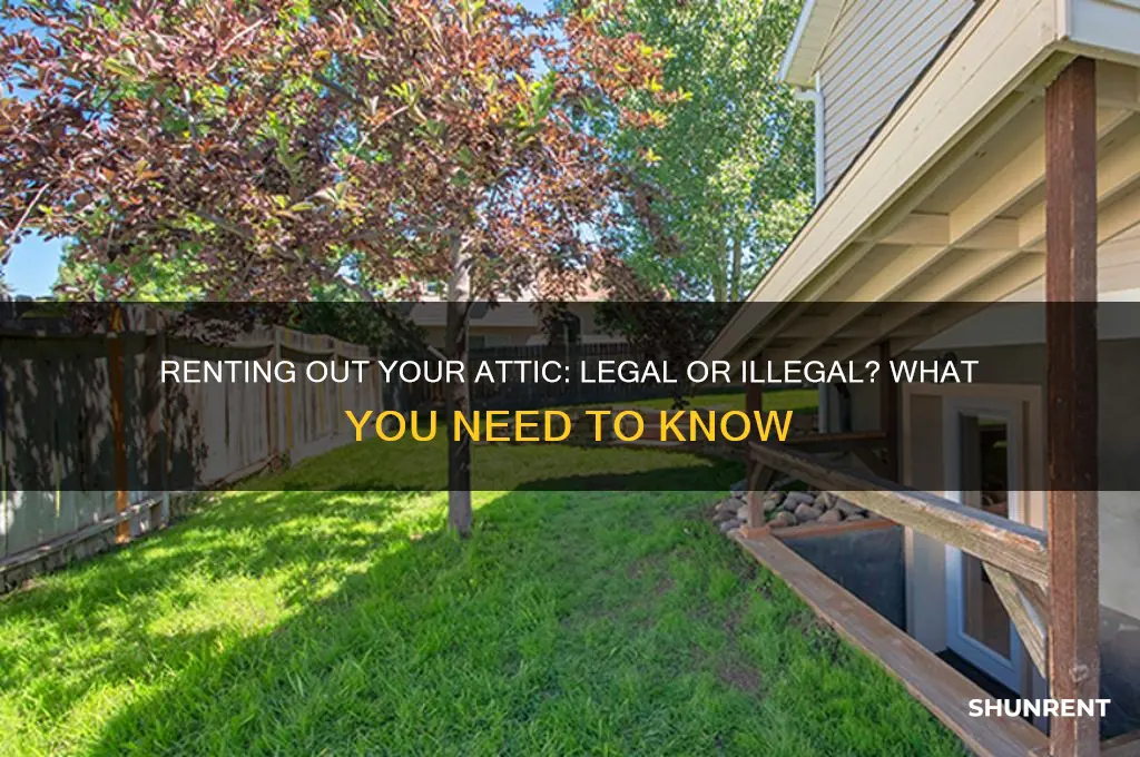 is it illegal to rent out your attic