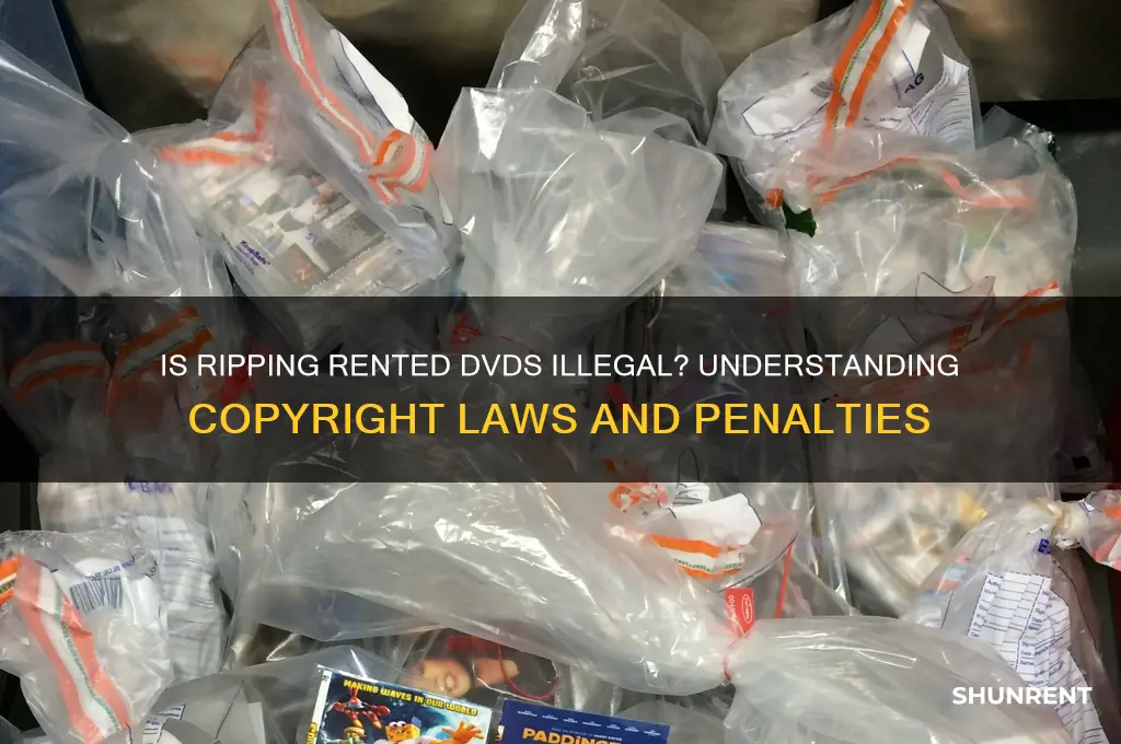 is it illegal to rip rented dvds
