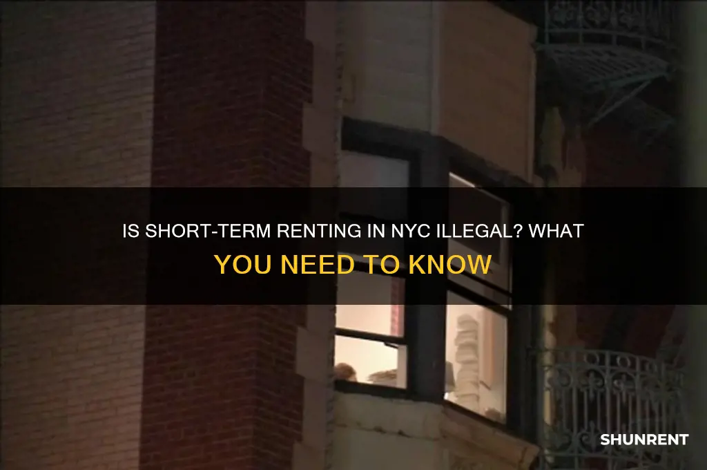 is it illegal to short term rent in nyc