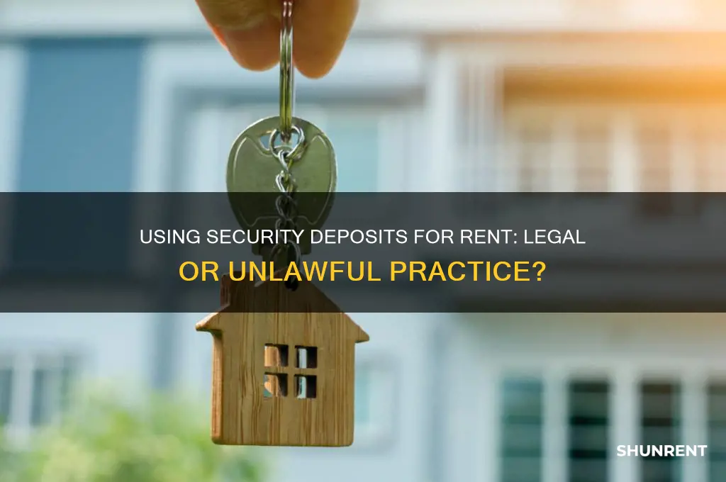 is it illegal to use deposit for a month rent