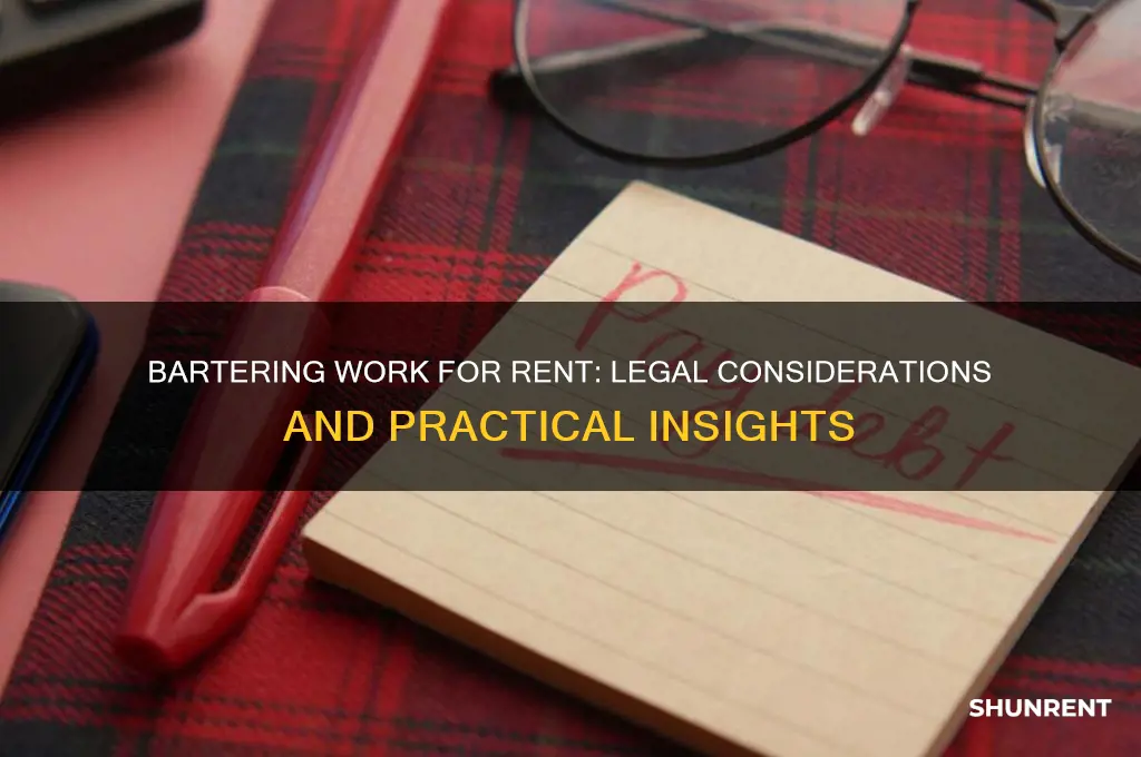 is it legal to barter work for rent