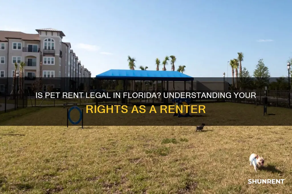 is it legal to charge pet rent in florida