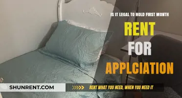 Is Holding First Month's Rent for Applications Legal? A Guide
