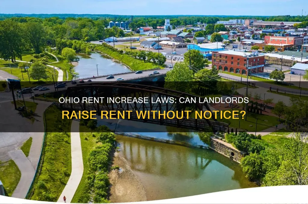 is it legal to raise rent without notice in ohio