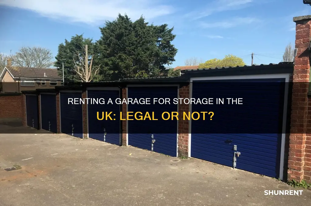 is it legal to rent garage for storage in uk