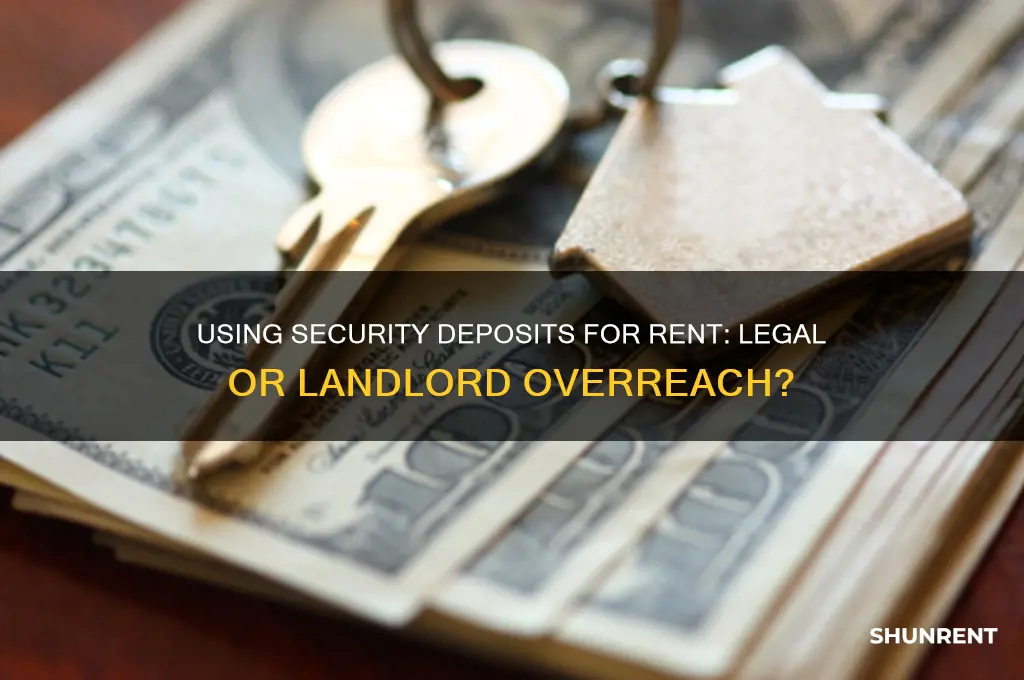 is it legal to use security deposit for rent