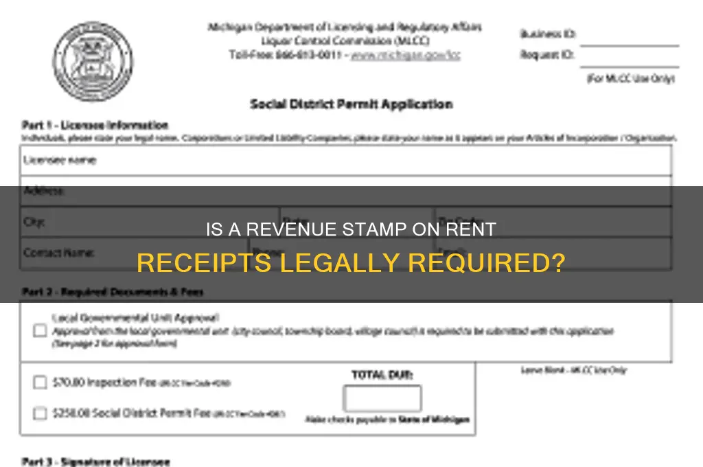 is it mandatory to have revenue stamp on rent receipt