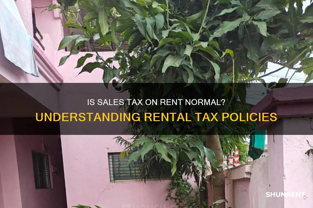 is it normal to charge sales tax on rent