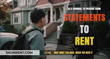 Is Providing Bank Statements to Rent a Normal Practice?