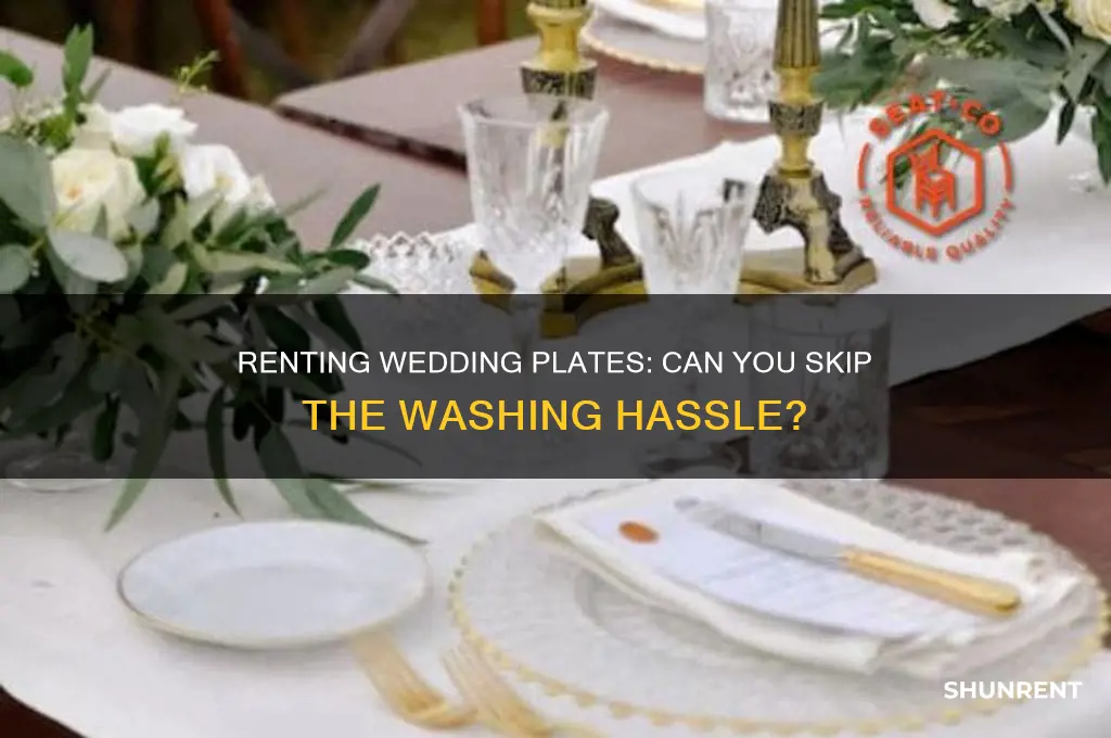 is it possible to rent plates for wedding without washing