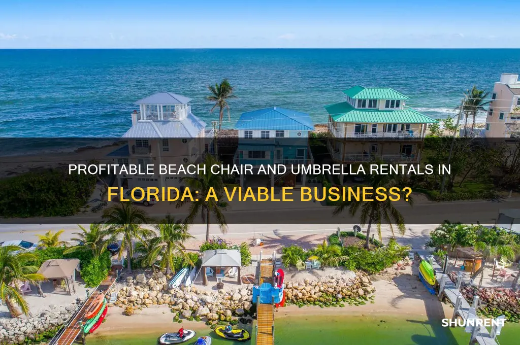is it profitable renting beach chairs and umbrellas in florida
