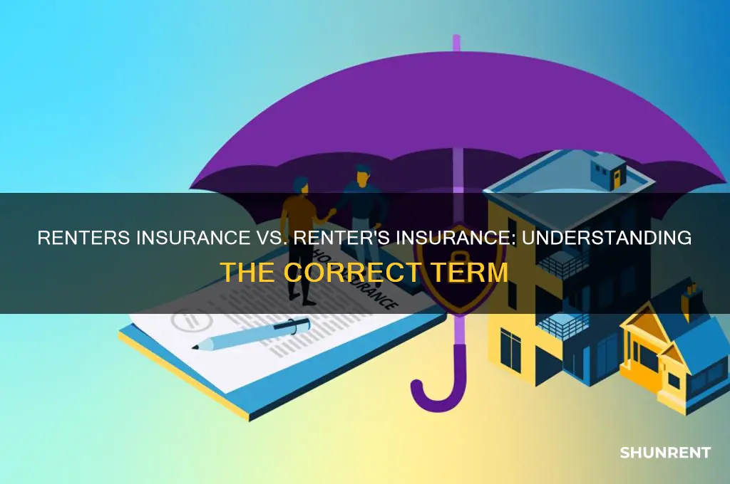 is it renters insurance or renter