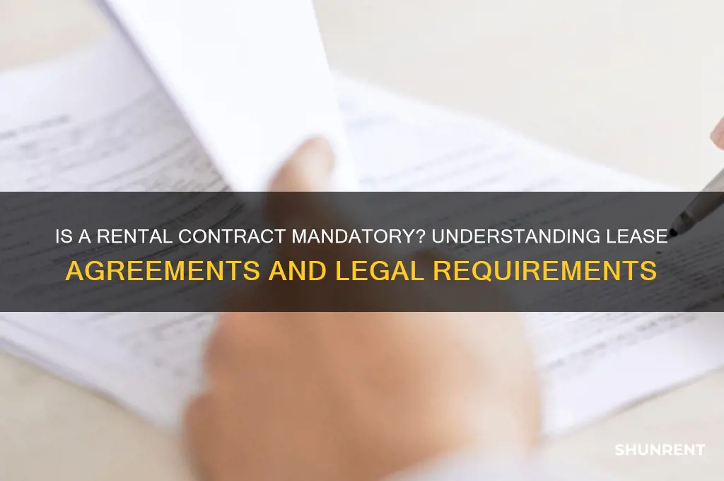 is it required to sign a contract for rent