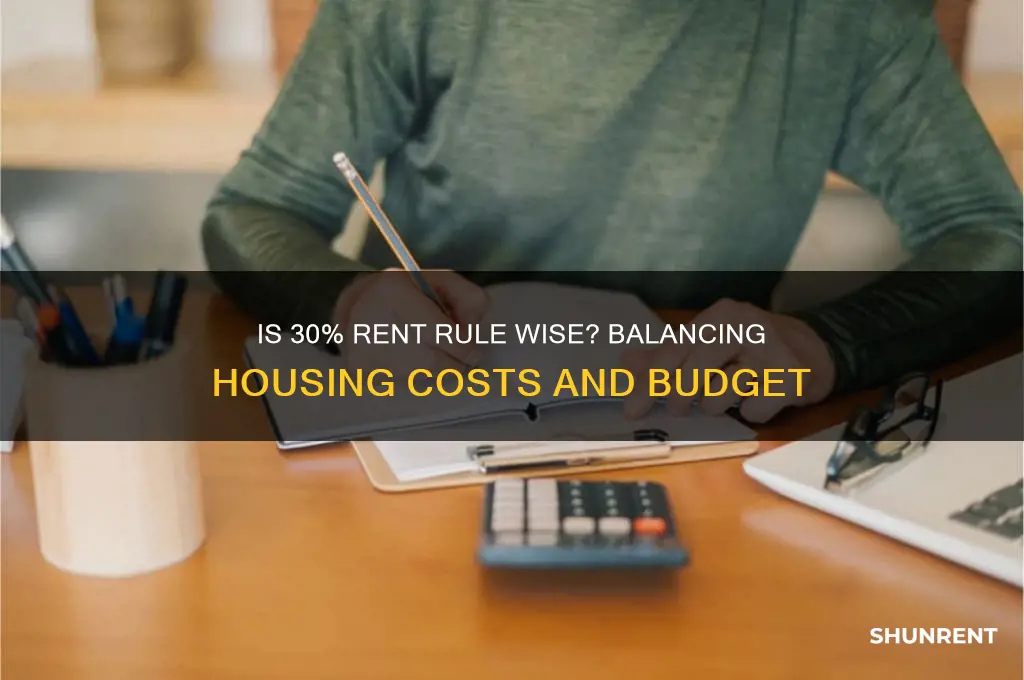 is it worth spending 30 of your money on rent
