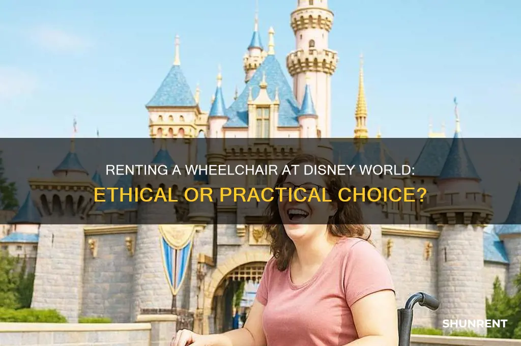 is it wrong to rent a wheelchair at disney world