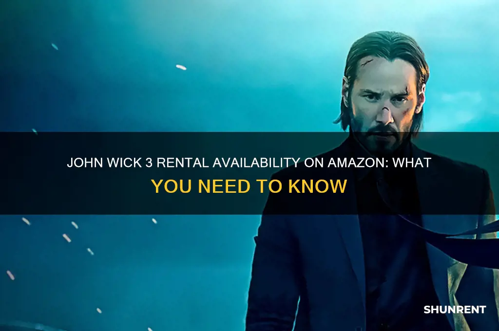 is john wick 3 for rent on amazon