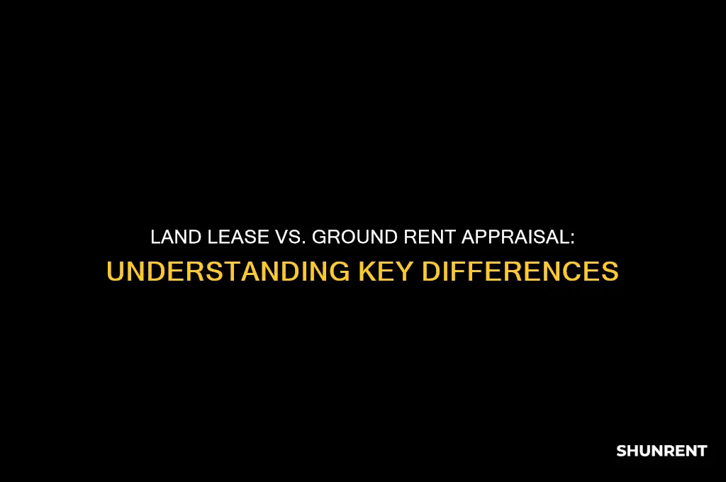 is land lease the same as ground rent appraisal