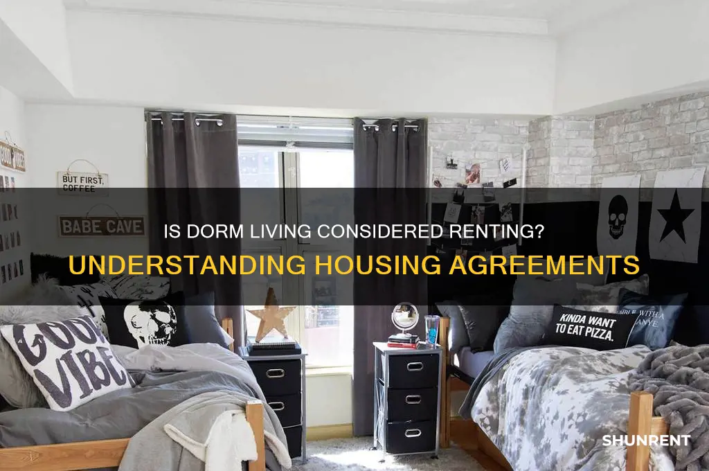 is living in a dorm considred renting