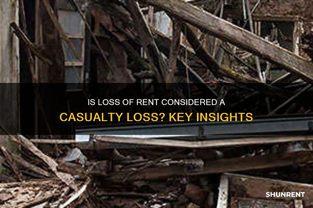 is loss of rent a casualty loss