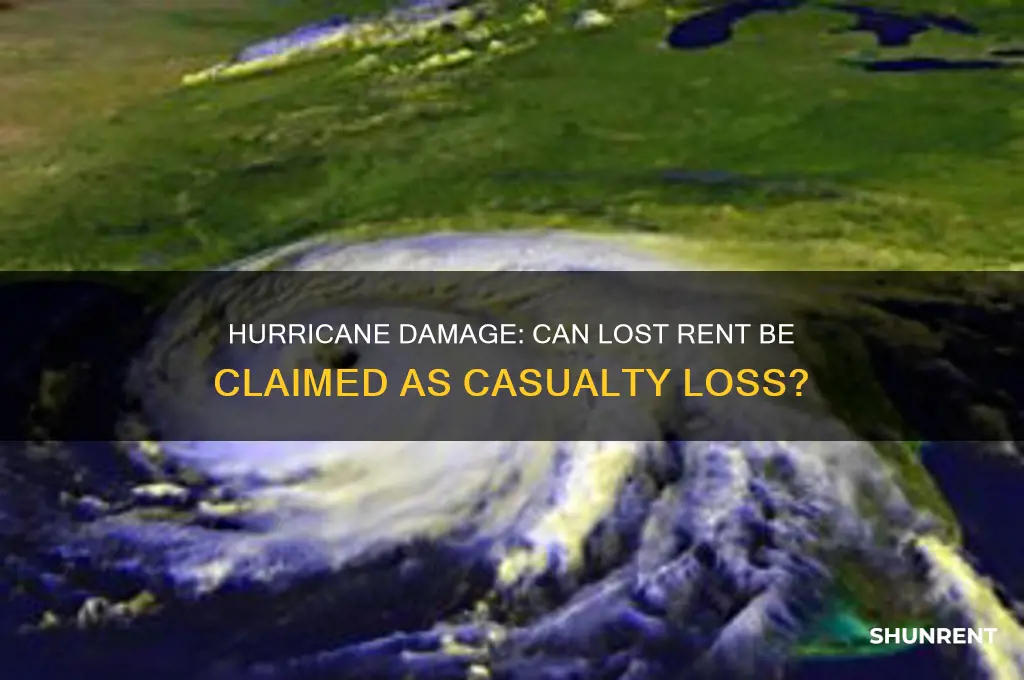 is lost rent from a huricane a deductible casualty loss