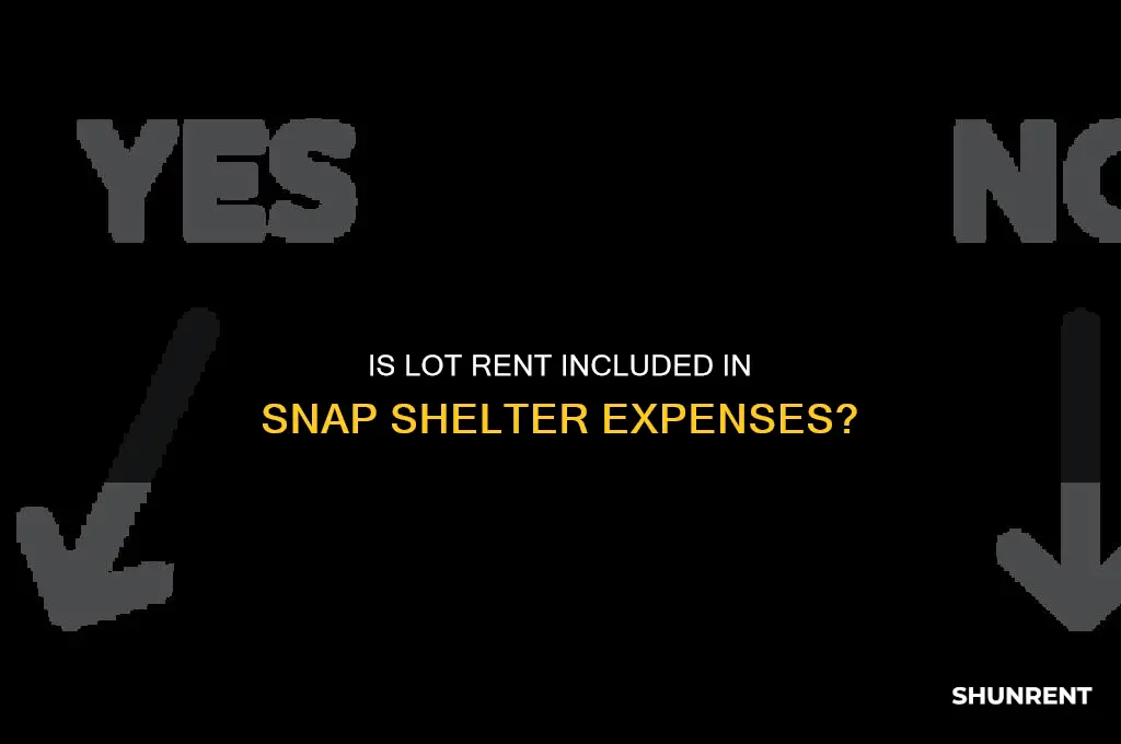 is lot rent part of shelter expense for snap benefits