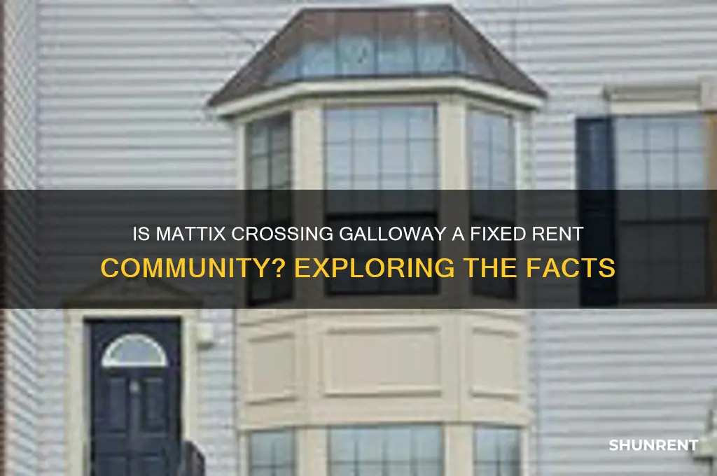 is mattix crossing galloway a fixed rent community