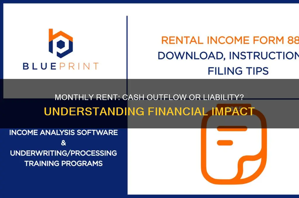 is monthly rent a cash outflow or a liability