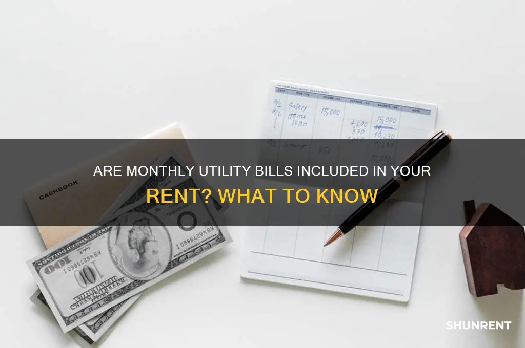 is monthly utility bill included in rent line