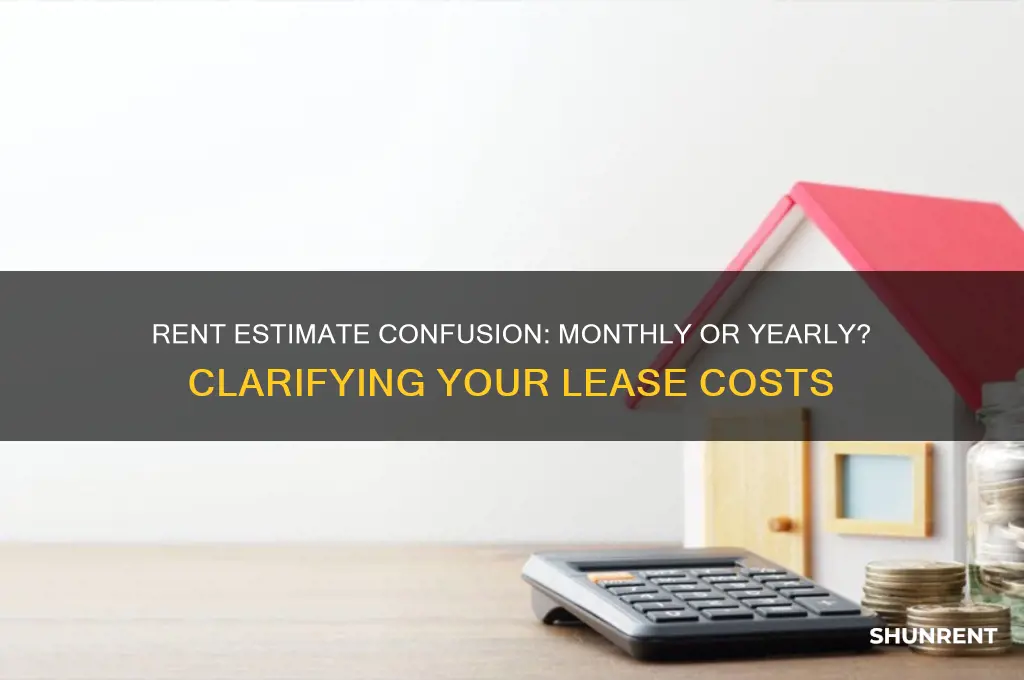 is my estimate of rent per month or per year
