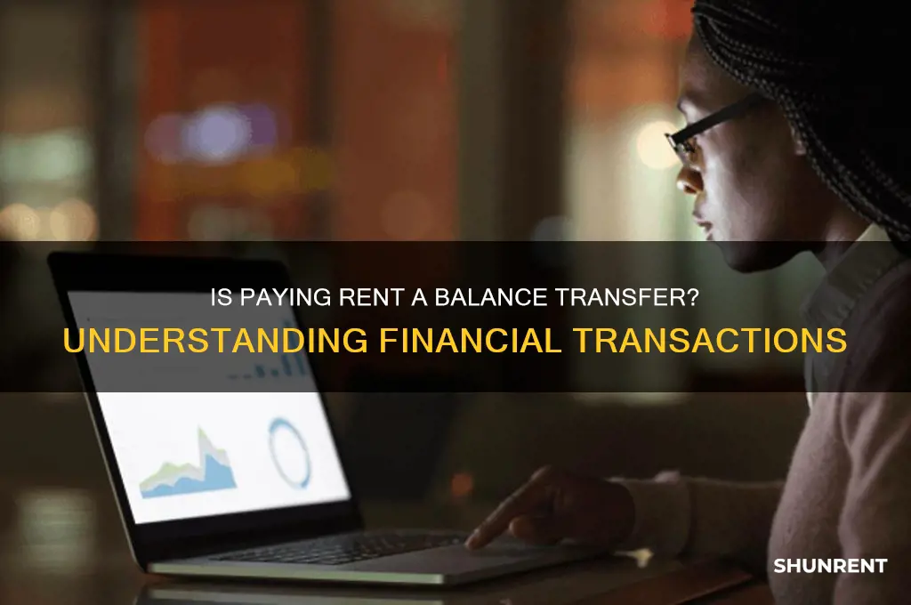 is paing rent considered a balance transfer