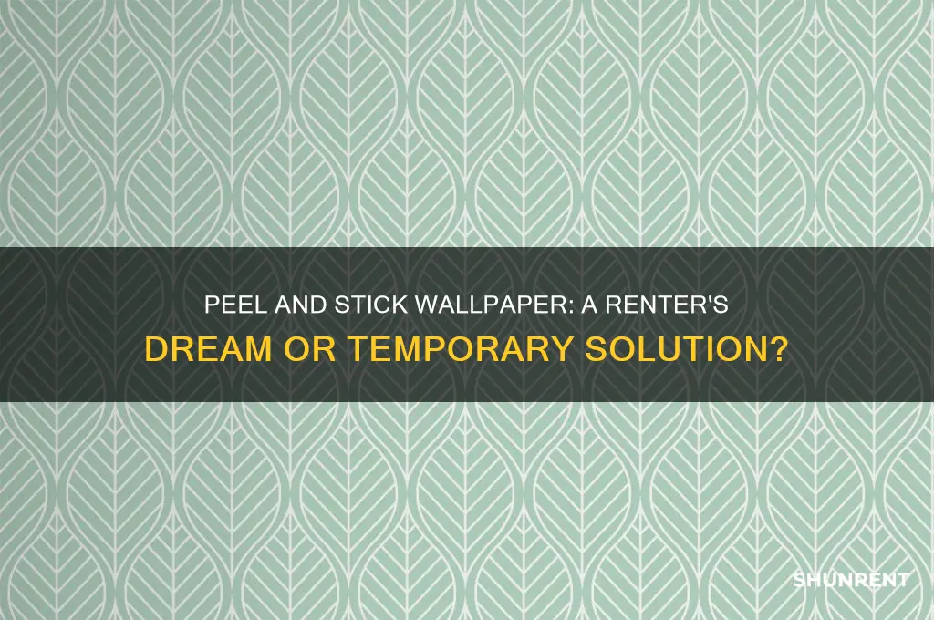is peel and stick wallpaper renter friendly