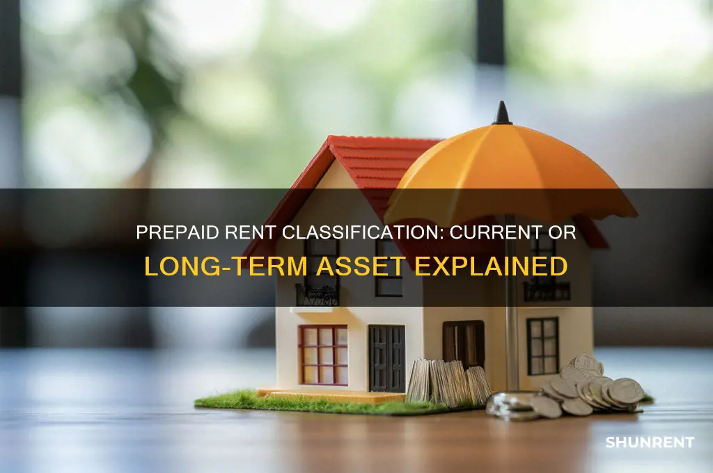 is prepaid rent a current or long term asset