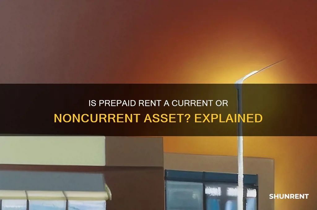 is prepaid rent a current or noncurrent asset