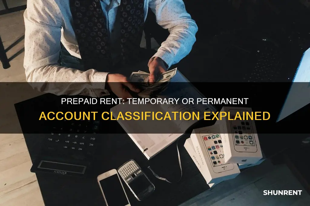 is prepaid rent a permanent or temporary account