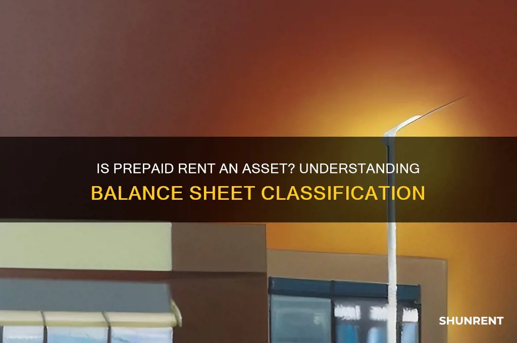 is prepaid rent an asset on the balance sheet
