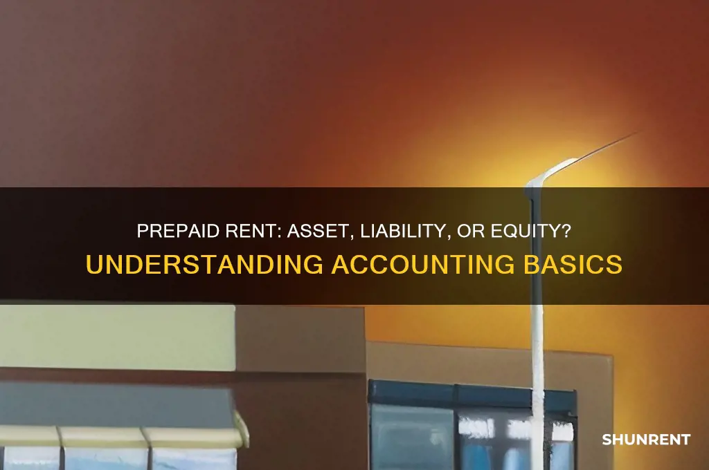 is prepaid rent an asset or liability or equity