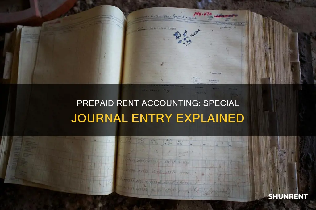 is prepaid rent recorded in a special journal