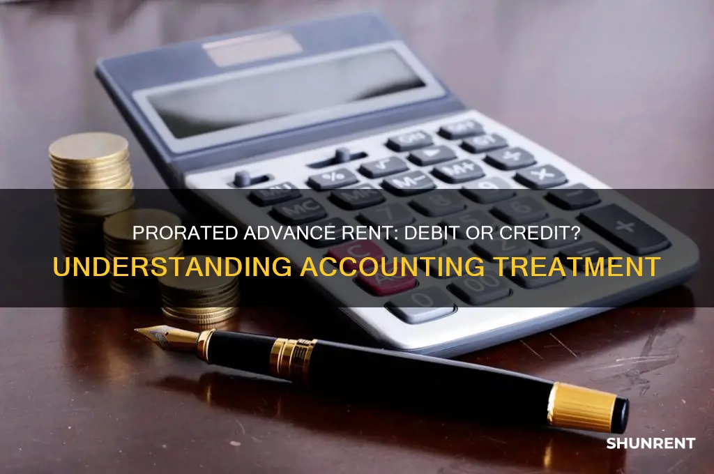 is prorated advance rent a debit or redit