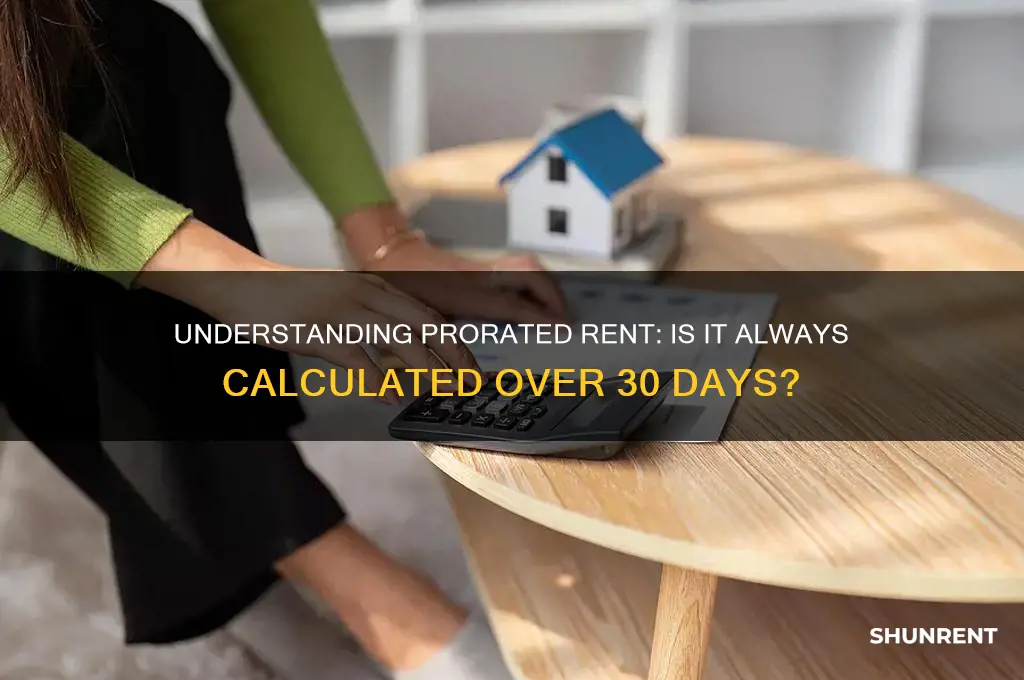 is prorated rent based on 30 days