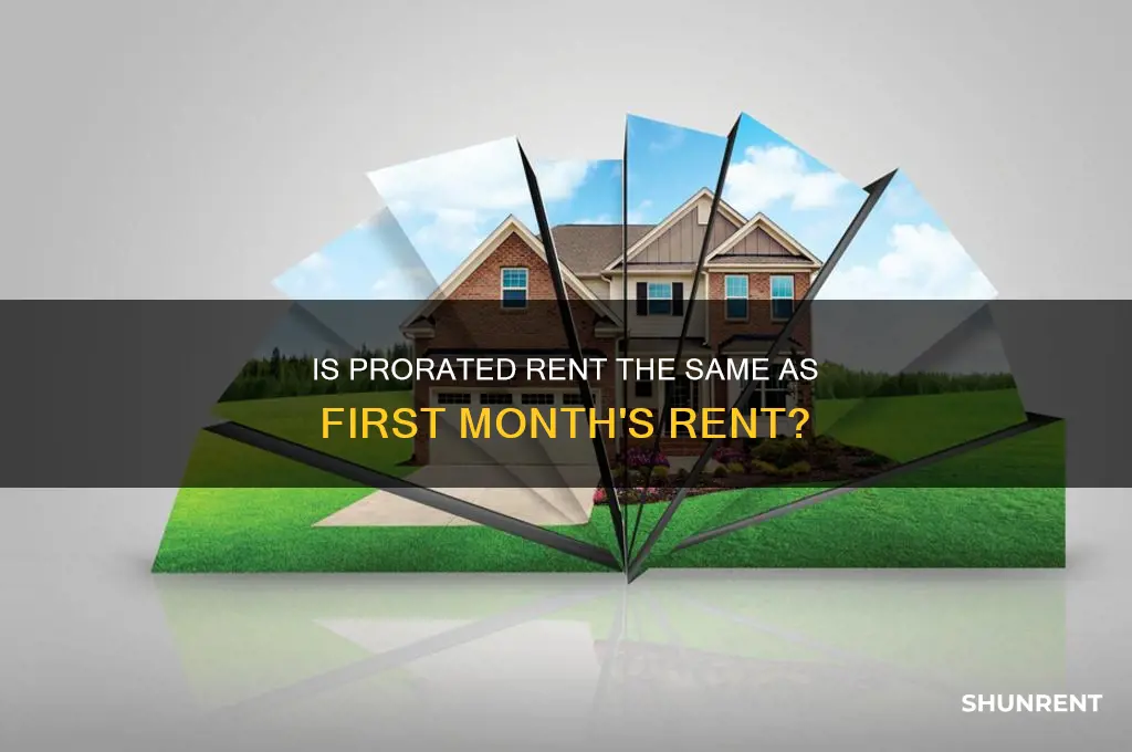 is prorated rent considered first months rent