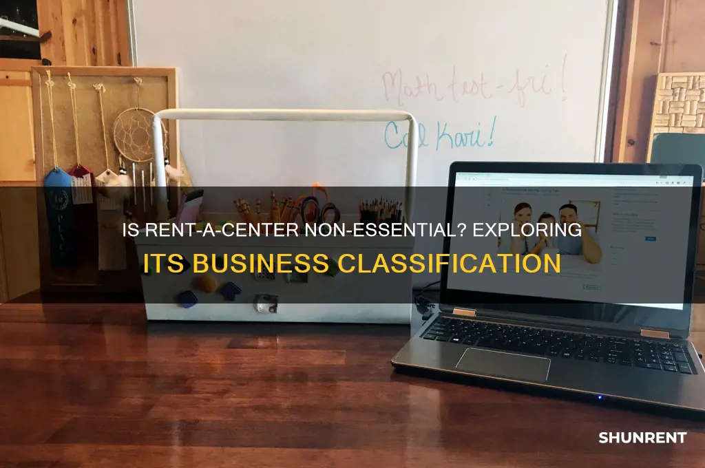 is rent a center a non essential business