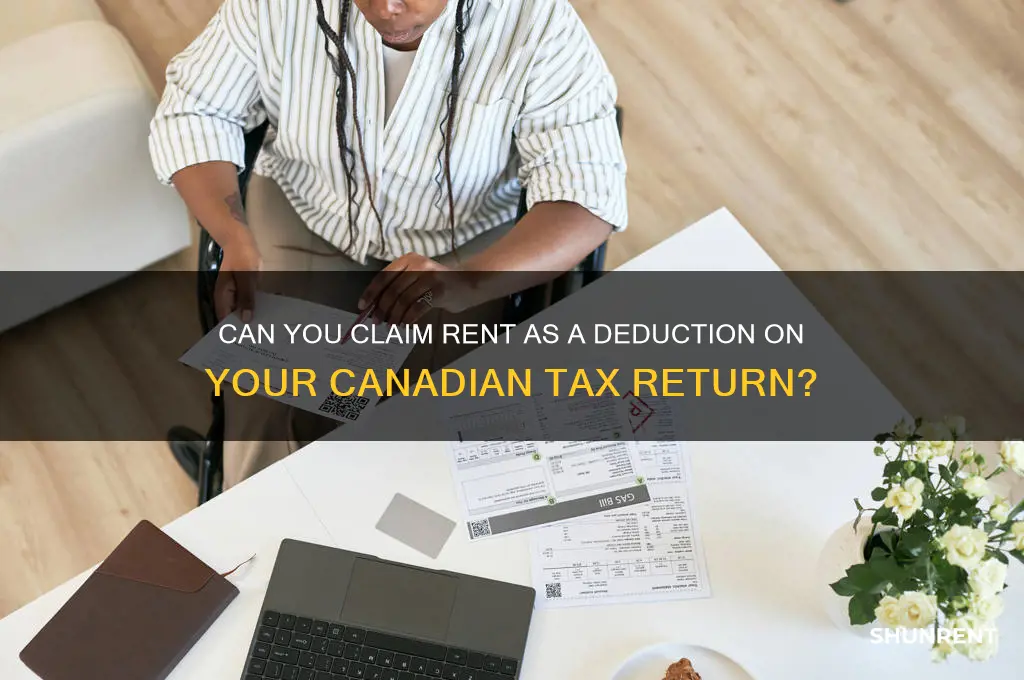 is rent a deduction on a canadian tax return