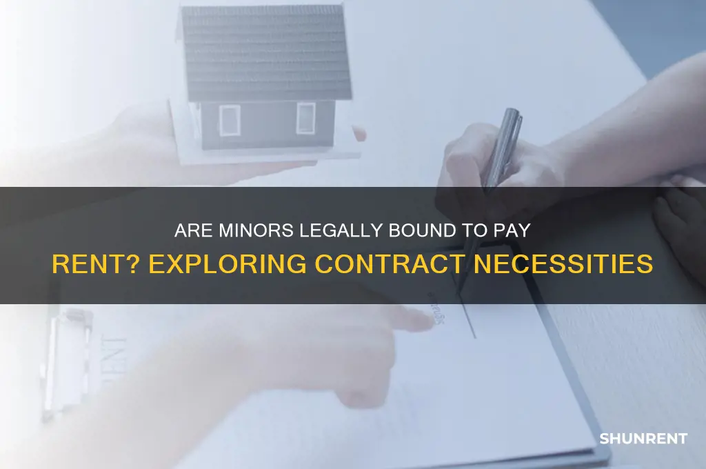 is rent a necessity for minors contracts