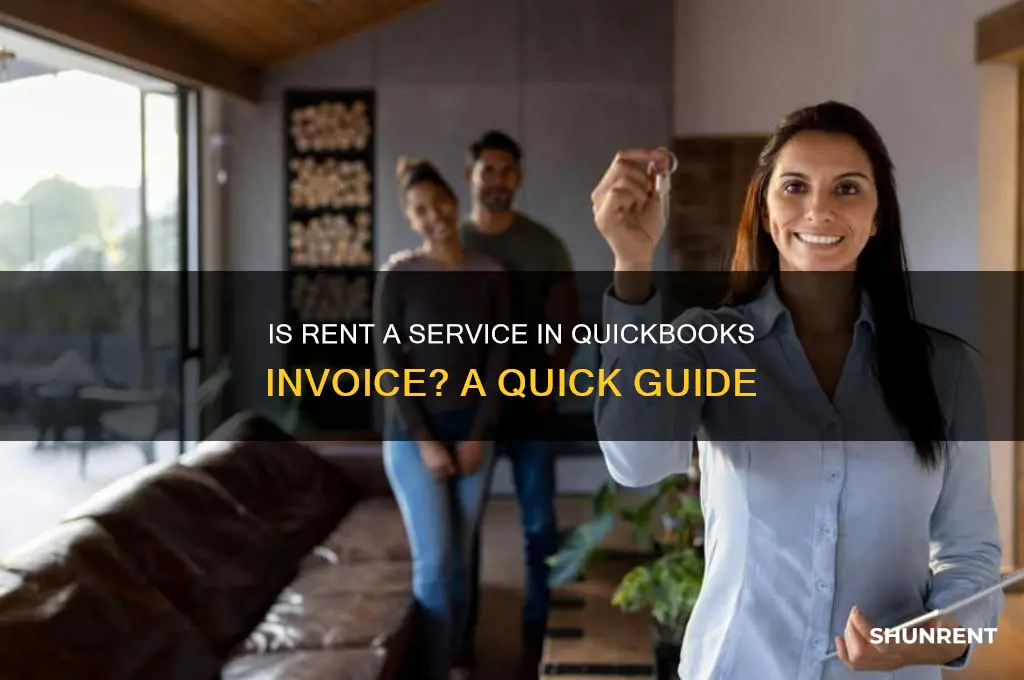 is rent a service in quickbooks invoice