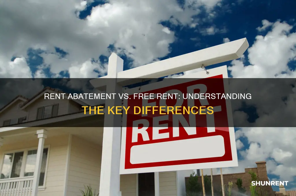 is rent abatement the same as free rent